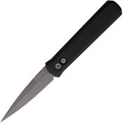 Pro Tech 920 Auto Godfather Satin Spear Point ButtonLock Knife Black Handles