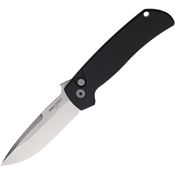 Pro Tech BT2601BLK Auto Terzuola ATC Stonewash 154CM Knife Black Handles