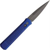 Pro Tech 926LHABW Auto Godfather Acid Wash Spear Point ButtonLock Knife Blue Handles