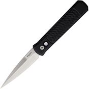 Pro Tech 925LTD Auto Godfather Satin Spear Point ButtonLock Knife Blue Handles