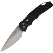 Pro Tech T4105F Auto Tactical Response 4 Stonewash Drop Point Knife Black Handles