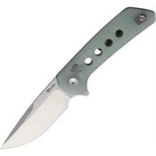 Reate PLXF7 PL-XF Stonewash Nitro V PivotLock Knife Jade G10 Handles