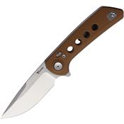 Reate PLXF9 PL-XF Stonewash Nitro V PivotLock Knife Tan G10 Handles