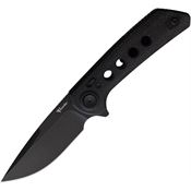 Reate PLXF12 PL-XF Black Nitro V PivotLock Knife Black Liners Black Micarta Handles