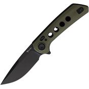 Reate PLXF4 PL-XF Black Nitro V PivotLock Knife Black Liners Green Micarta Handles