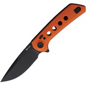 Reate PLXF6 PL-XF Black Nitro V PivotLock Knife Orange G10 Handles