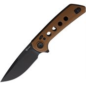 Reate PLXF10 PL-XF Black Nitro V PivotLock Knife Tan G10 Handles