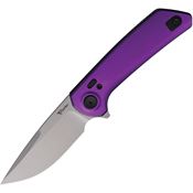 Reate PLXFA5 PL-XF Stonewash Nitro V PivotLock Knife Purple Alum Handles