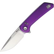 Reate PLXFA4 PL-XF Stonewash Nitro V PivotLock Knife Purple Alum Handles