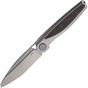 Rike BAIDITBCF Baidi-T Tanto Linerlock Knife Gray/Black Carbon Fiber Handles