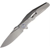 Rike SHADOWS Shadow S Drop Point Linerlock Knife Gray Handles