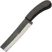 Rite Edge 203475 Forged Chopper Carbon Steel Fixed Blade Knife Black Leather Wrapped Handles