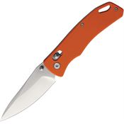 Rite Edge 4005 Drop Point RollingLock Knife Orange Handles