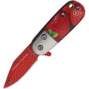 Rough Rider 2683 Assist Open Linerlock Knife Strawberry Handles