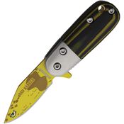 Rough Rider 2684 Assist OpenBad Nanner Linerlock Knife Black/Yellow Handles