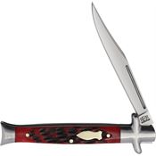 Rough Ryder Reserve 052 Bowtie D2 Carbon Steel Folder Knife Red Bone Handles