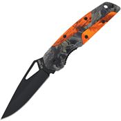 Schrade P1207760 Old Timer Drop Point Linerlock Knife Orange Handles