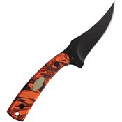 Schrade P1207758 Old Timer Black Sharpfinger Fixed Blade Knife Orange Camo Handles