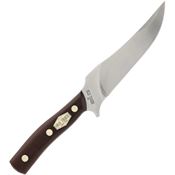 Schrade 1181039 Old Timer Deerslayer Fixed Blade Knife Brown Sawcut Handles