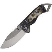 Shed 24TAOD 2024 Stonewash Tuatara Fixed Blade OD Green/Black Burl Handles