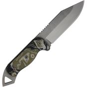 Shed 24MOOD 2024 Momentum Stonewash Fixed Blade Knife OD Green/Black Burl Handles