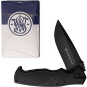 Smith & Wesson P1208869 24/7 Black Linerlock Knife Combo Black Handles