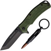 Smith & Wesson P1208879 H.R.T. Assist Open Linerlock Knife Combo OD Green Handles