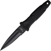 Smith & Wesson P1211599 America's Heroes Black HRT Boot Fixed Blade Knife Black Handles