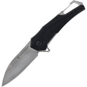 Smith & Wesson 1208418 Oasis Carabiner Linerlock Knife Black Handles