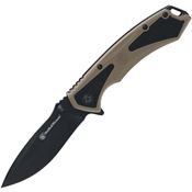 Smith & Wesson 1205911 Extreme Ops Assist Open Linerlock Knife Black/Brown Handles