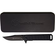 Smith & Wesson P1208873 Assist Open Linerlock Knife Black Handles