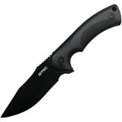 S-TEC 25141BK Black Fixed Blade Knife Black Handles