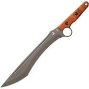 TOPS LTH01 Lilith Gray Carbon Steel Fixed Blade Knife Tan Micarta Handles