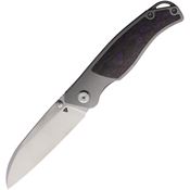 Tuya 81325 Envy V4 Framelock Knife Gray/Purple Fat Cat Carbon Fiber Handles