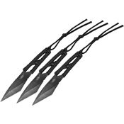 Uzi TRW007 Throwing Knife Set Black Cord Wrapped Handles