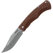 Walther 51096 CTK 1 Clip Point Linerlock Knife Brown Micarta Handles