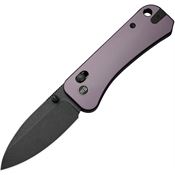 We 230752 Banter 2 Black Stonewash Drop Point Crossbar Lock Knife Purple Handles