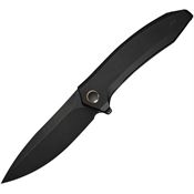 We 230701 Acuminal Black Stonewash Drop Point Framelock Knife Black Handles