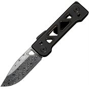 We 24001DS1 Tyro Damasteel Drop Point Superlock Knife Black/Gold Handles