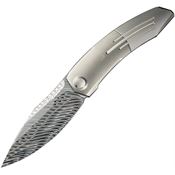 We 23069BDS1 Sine Wave Nested Damasteel Linerlock Knife Gray Handles