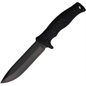 WithArmour G2Y573 Black Fixed Blade Knife Black Handles