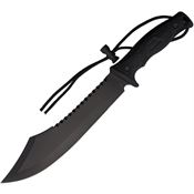 WithArmour G2Y571 Black Sawback Fixed Blade Knife Black Handles