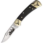 Yellowhorse 460 Deer Custom Buck 112 Lockback Knife Ebony Wood Handles