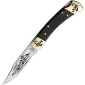 Yellowhorse 449 Scorpion Custom Buck 110 Lockback Knife Ebony Wood Handles