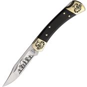 Yellowhorse 451 Rattlesnake Custom Buck 110 Lockback Knife Ebony Wood Handles