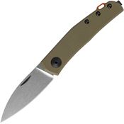 Zero Tolerance 0235OLG10 Model 0235 Stonewash Spear Point Slip Joint Knife OD Green Handles