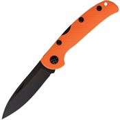 Miscellaneous 334 Black Lockback Knife Orange Handles