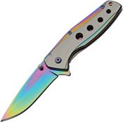 Rite Edge 300608 Assist Open Rainbow Linerlock Knife Spectrum Handles