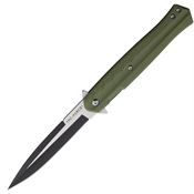 Tac Force 2002GN Assist Open Two-Tone Spear Point Linerlock Knife Green Handles