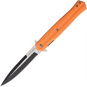 Tac Force 2002OR Assist Open Two-Tone Spear Point Linerlock Knife Orange Handles